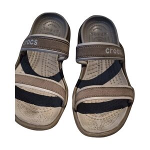 CROCS Kids Sandals - Tan and Gray